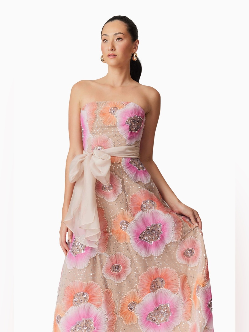 Elliatt Brittany A-Line Midi Dress in Pink size XS NWT waist Tie Missing!!!! - Picture 2 of 8